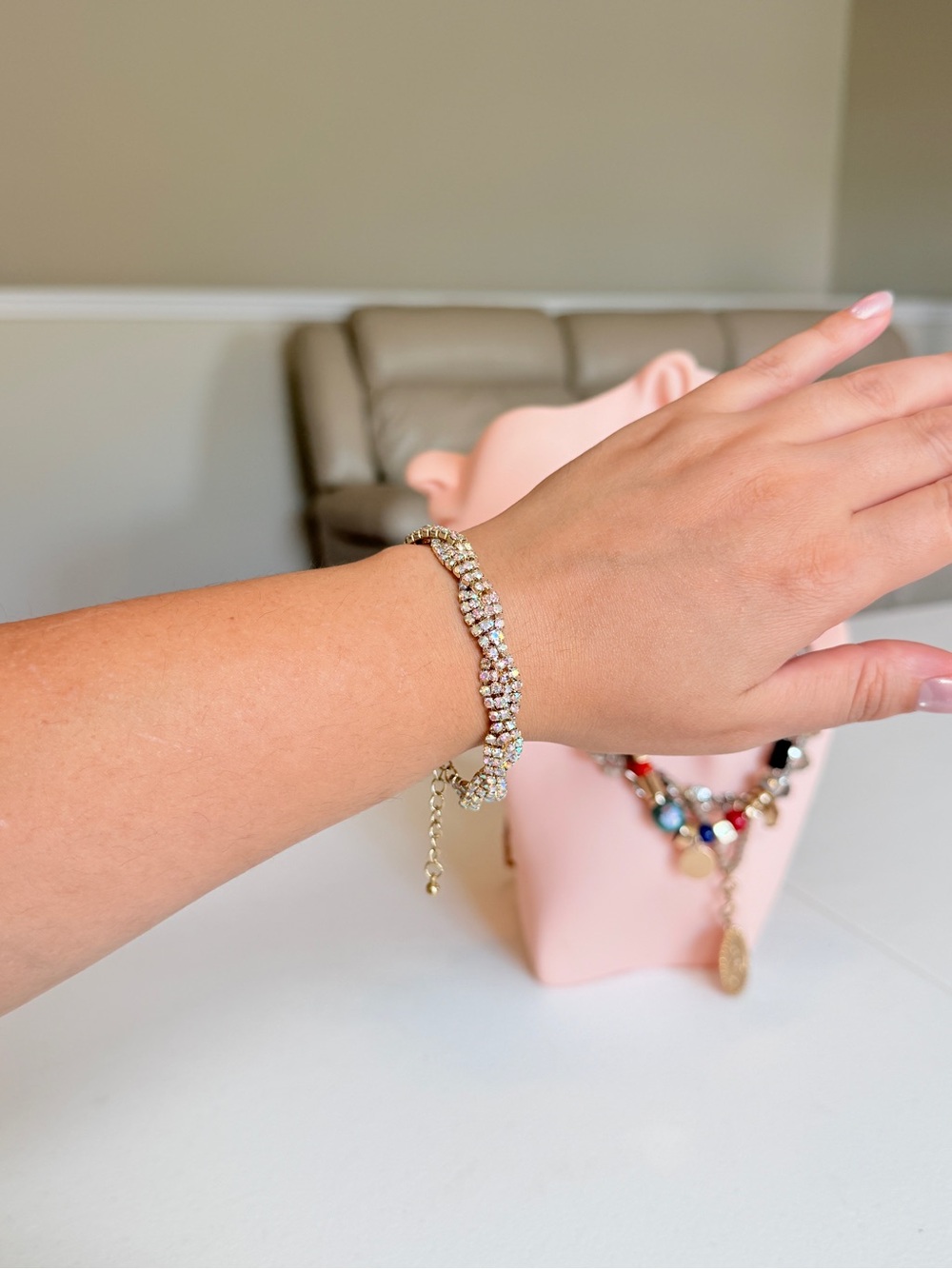 Gold Crystal Link Bracelet